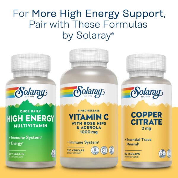 Version 1.0.0 Vista lateral empaque Solaray vitamina B complejo masticable