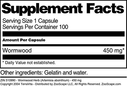 Detalle cápsulas de Hierba de Ajenjo de TerraVita