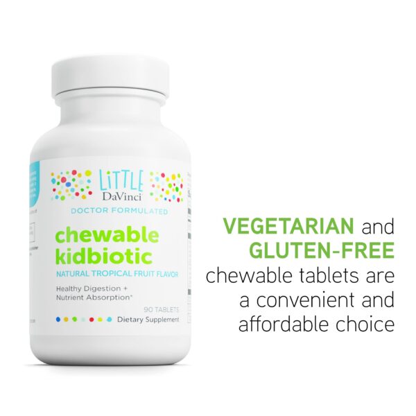 Vista lateral envase probióticos infantiles DAVINCI