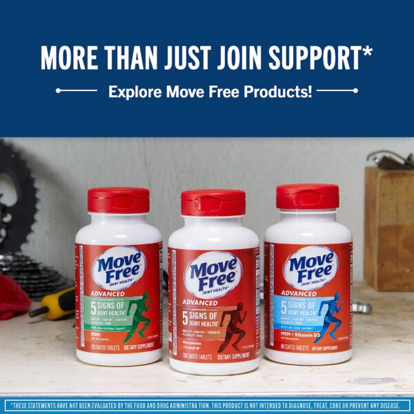 Vista lateral frasco Move Free Advanced glucosamina