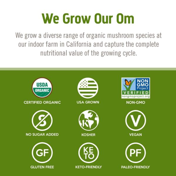 Polvo de hongos OM MUSHROOM SUPERFOOD certificado orgánico