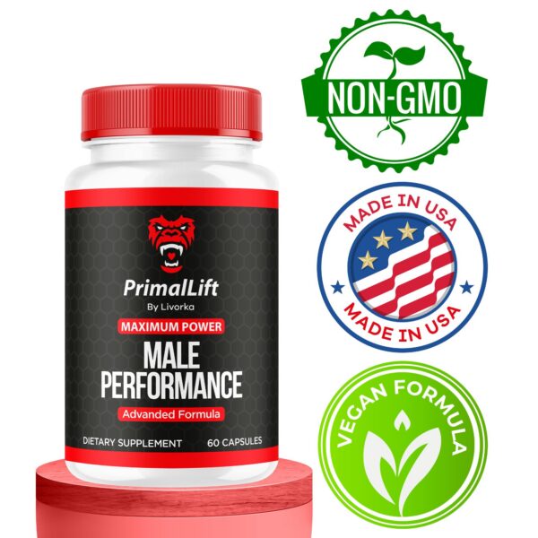 Vista lateral frasco Primal Lift cápsulas