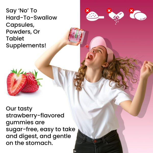 Vista lateral gominolas duwhot equilibrio hormonal mujeres