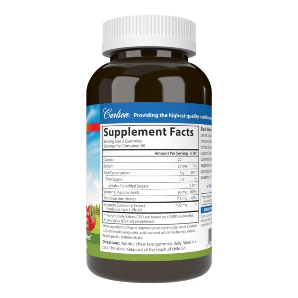 Version 1.0.0 Vista lateral gomitas Carlson Saúco Negro