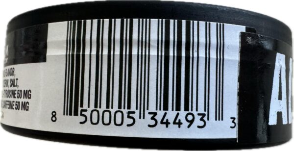 Vista lateral lata Fully Loaded Alpha Fuel nootrópicos sabor menta