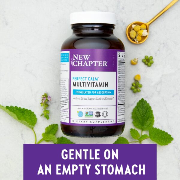 Vista lateral multivitamínico Perfect Calm New Chapter