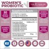 Vista lateral paquete Dr. Wise probiótico para mujeres