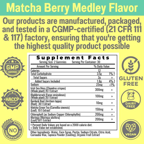 Vista lateral paquete gomitas SHIZAM super greens