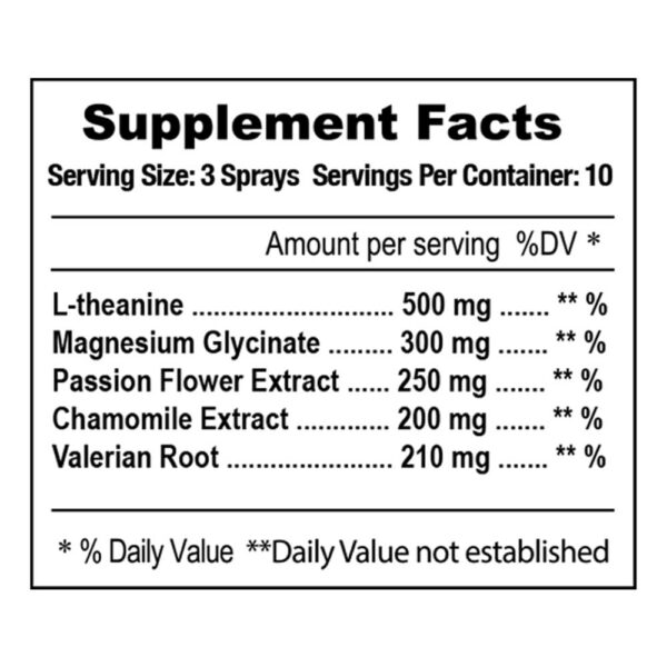 Vista lateral spray natural para dormir EZ Nite Sleep Botanicals
