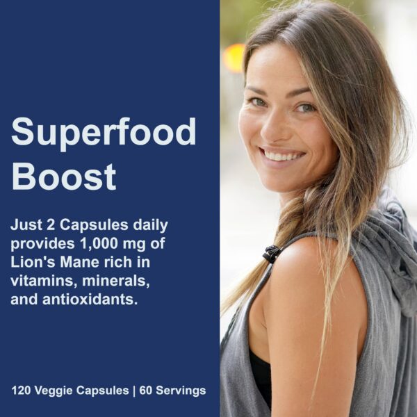 Vista lateral frasco de suplemento orgánico Melena de León Carlson