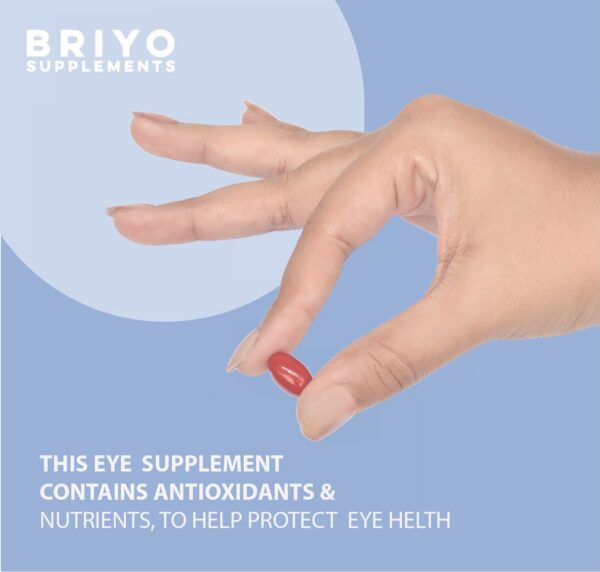 Version 1.0.0 Vista lateral del suplemento para salud ocular