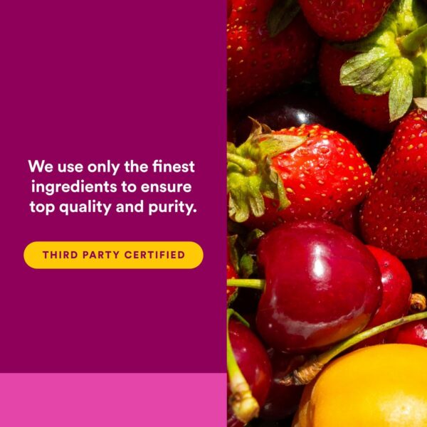 Vista lateral vitamina C masticable niños Natural Factors