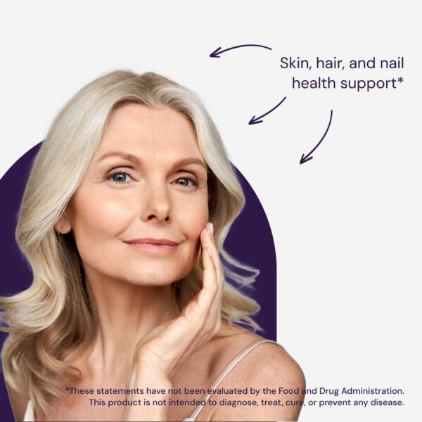 Vista posterior frasco Biotina Healthy Origins 150 cápsulas