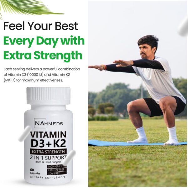 Vista posterior del suplemento NAhmeds D3+K2