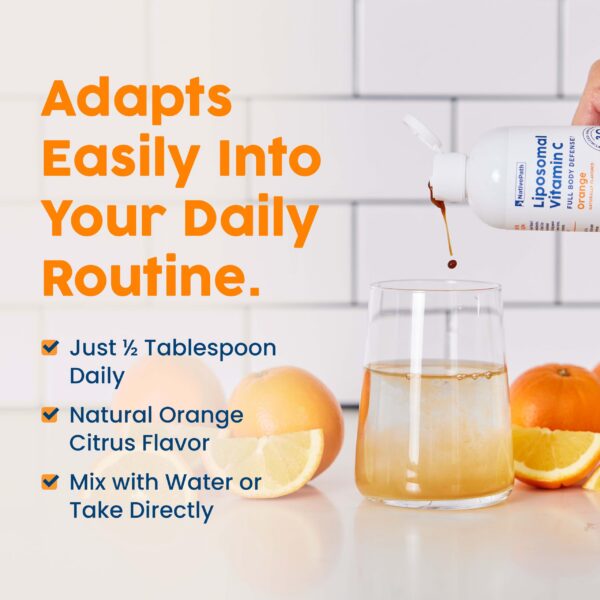 Version 1.0.0 Vista superior botella vitamina C liposomal NativePath