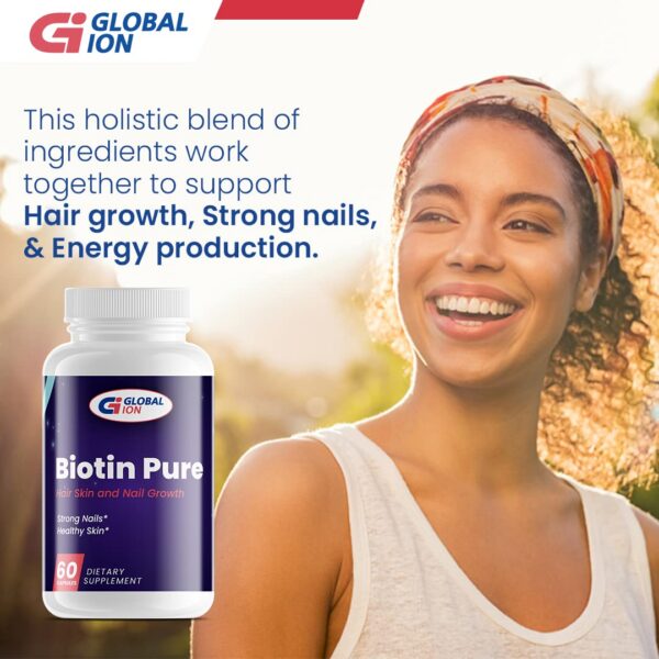 Vista superior frasco Biotina Pura Global Ion