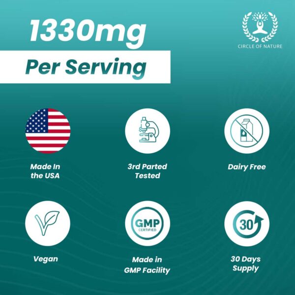 Vista superior frasco Brain Booster Mushroom Complex CIRCLE OF NATURE