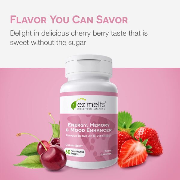 Vista superior frasco EZ Melts vitaminas B