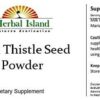 Vista trasera del empaque polvo semillas cardo mariano Herbal Island