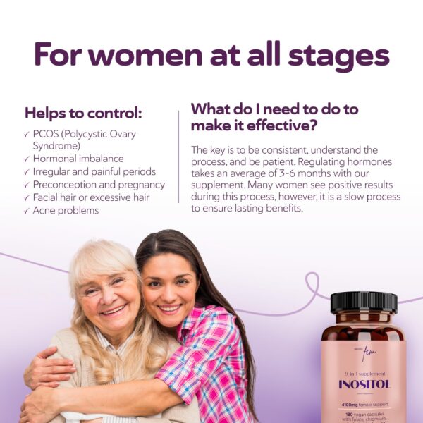 Vista trasera Inositol FEM 9 en 1 ingredientes