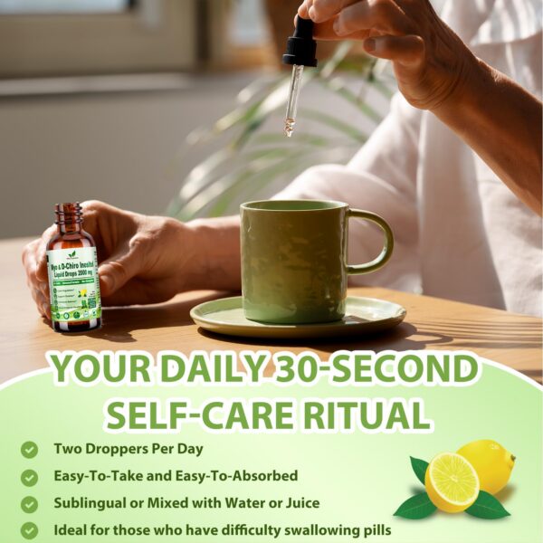 Frasco transparente con gotero de inositol