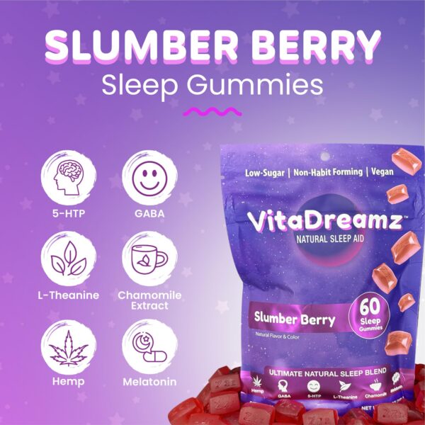 VitaDreamz gomitas para apoyo al sueño paquete completo