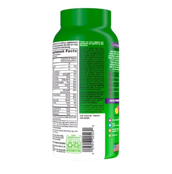 Vitafusion vitaminas prenatales gomitas consumir diario frontal