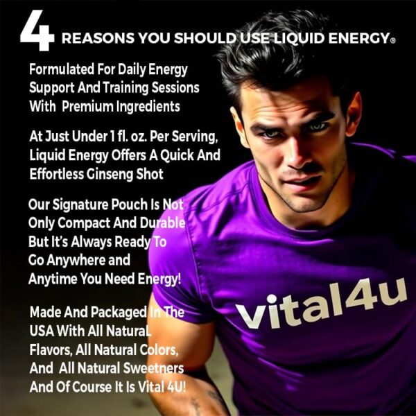 vital 4u shot energético sin sabores ni colores artificiales