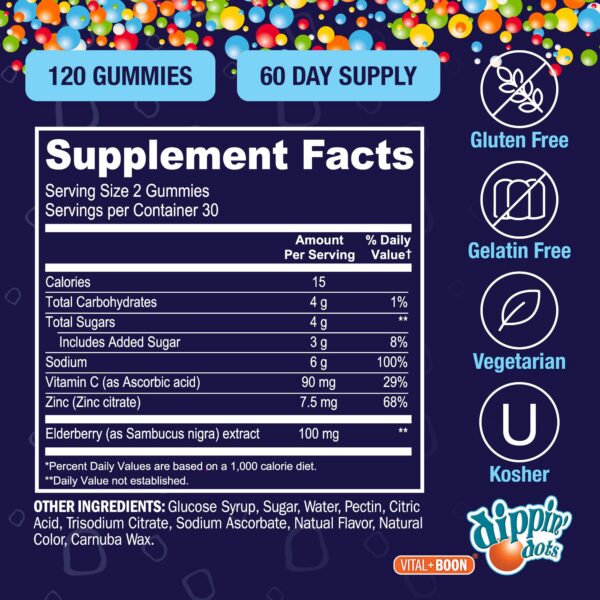 Vista lateral de etiqueta Vital+Boon