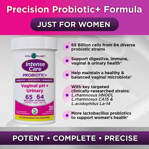 Vital Planet probióticos veganos sin soya ni gluten para mujeres 30 cápsulas