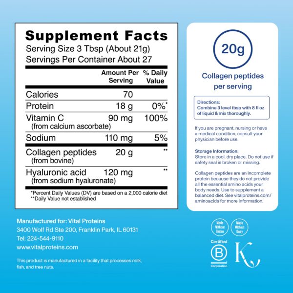 Cerrar tapa del frasco Vital Proteins