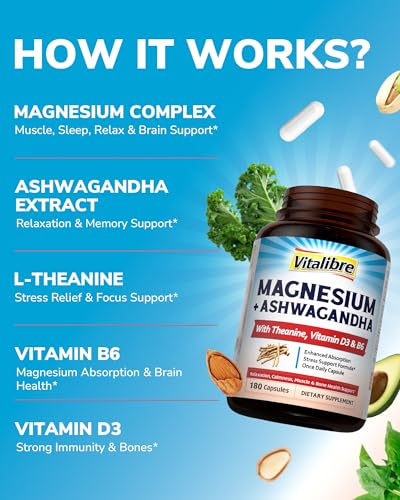 Version 1.0.0 Frasco de suplementos Vitalibre con complejo de magnesio y vitaminas