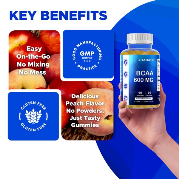 Version 1.0.0 Detalle de empaque de Vitamatic BCAA Gomitas