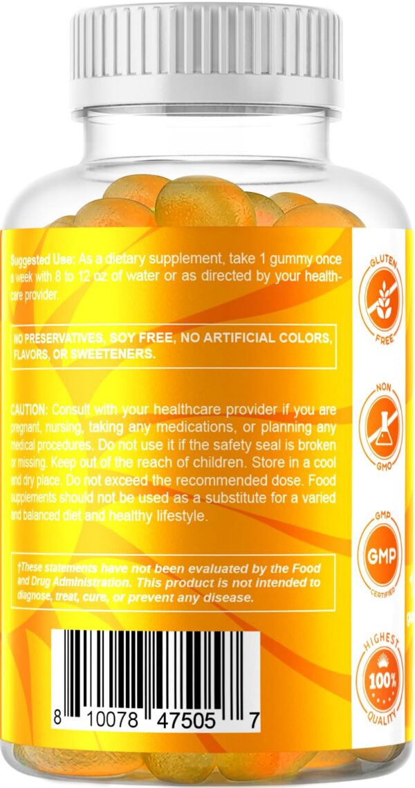 Frasco y gomitas de Vitamatic D3 50,000 UI