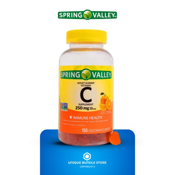 Vitamin c gummies naturales Spring Valley pack 2 sabor naranja