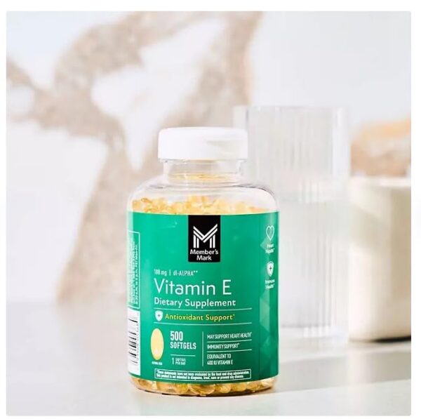 Version 1.0.0 Vitamin E softgels 180 mg 500 unidades Generic botella