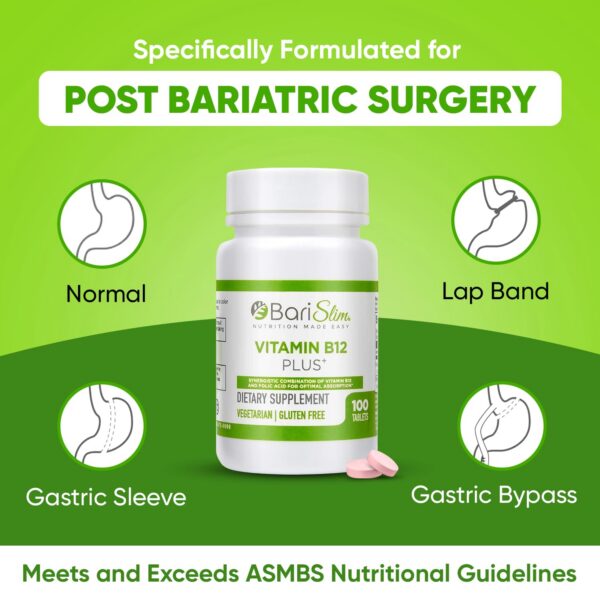 Vitamina B12 BariSlim fácil de tomar para pacientes bariátricos