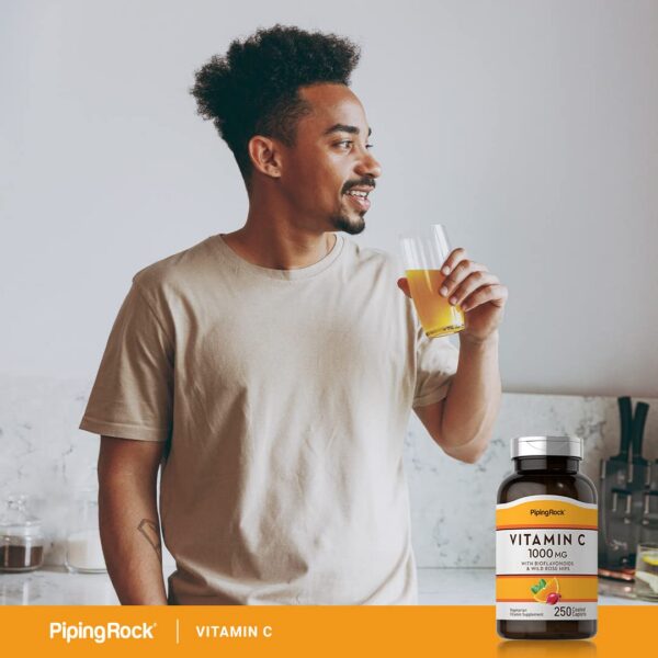 Vitamina c 1000mg Piping Rock tableta recubierta natural