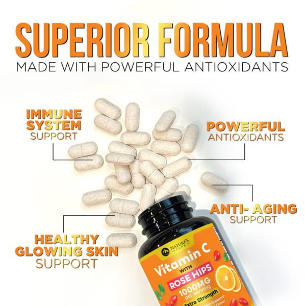 Version 1.0.0 Vitamina C antioxidante Nature's Peak sabor naranja