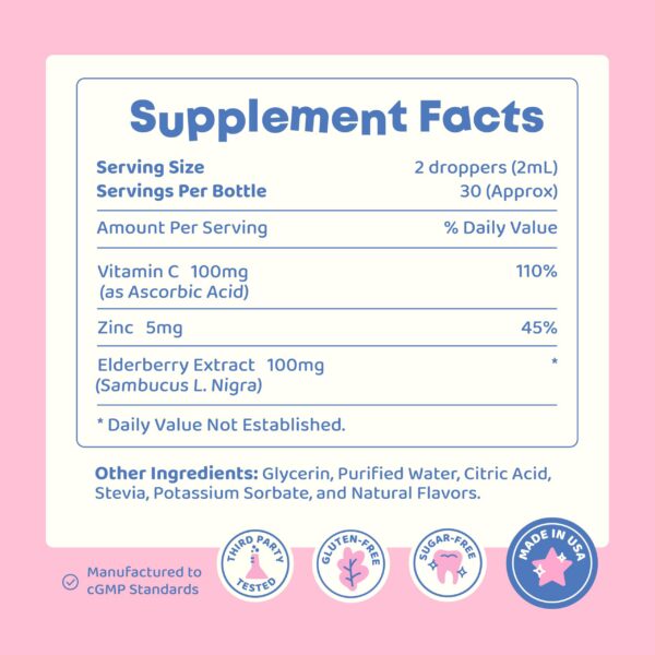 Vitamina c líquida orgánica para niños JoySpring 2 onzas