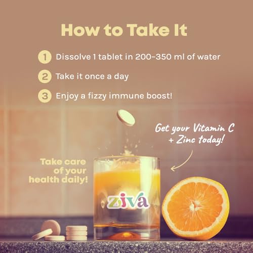 Vitamina c y zinc suplemento efervescente sabor naranja para salud