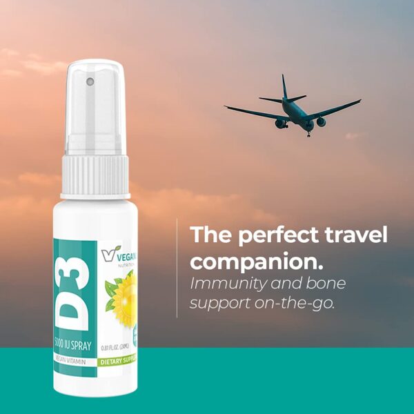 Vitamina D3 vegana en spray para deficiencias y salud inmunológica