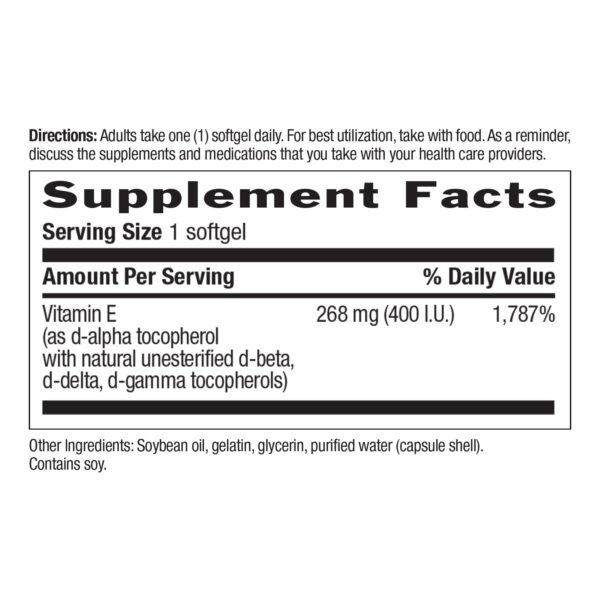 Vitamina e 400 ui Country Life cápsulas antioxidante