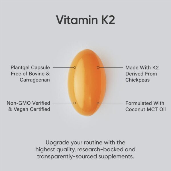 Version 1.0.0 Vitamina K2 MK7 Sports Research suplemento sin OMG vegano