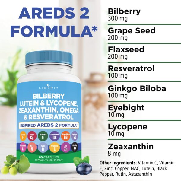 Vitaminas AREDS 2 con astaxantina y extractos de uva
