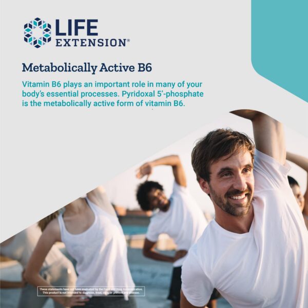 Vitaminas B6 Life Extension para salud cerebral y nerviosa
