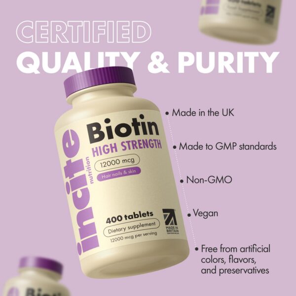 Vitaminas biotina para mantenimiento de cabello piel mucosas