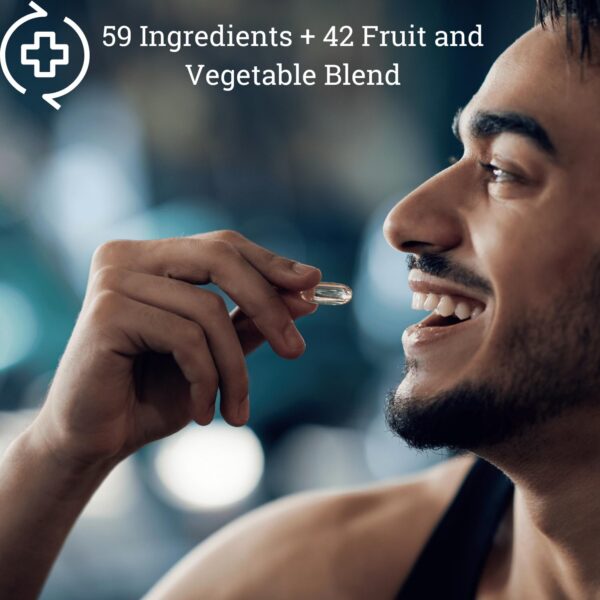 Vitaminas diarias para hombres 2nd Springs vista del frasco