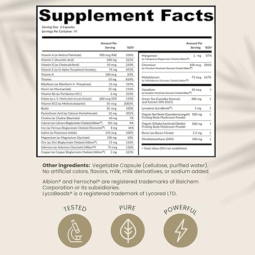 Vitaminas y minerales para apoyo inmunológico y bienestar general