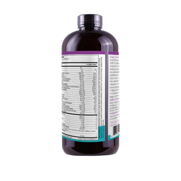 Vitaminas y minerales líquidos suplemento premium 16 oz